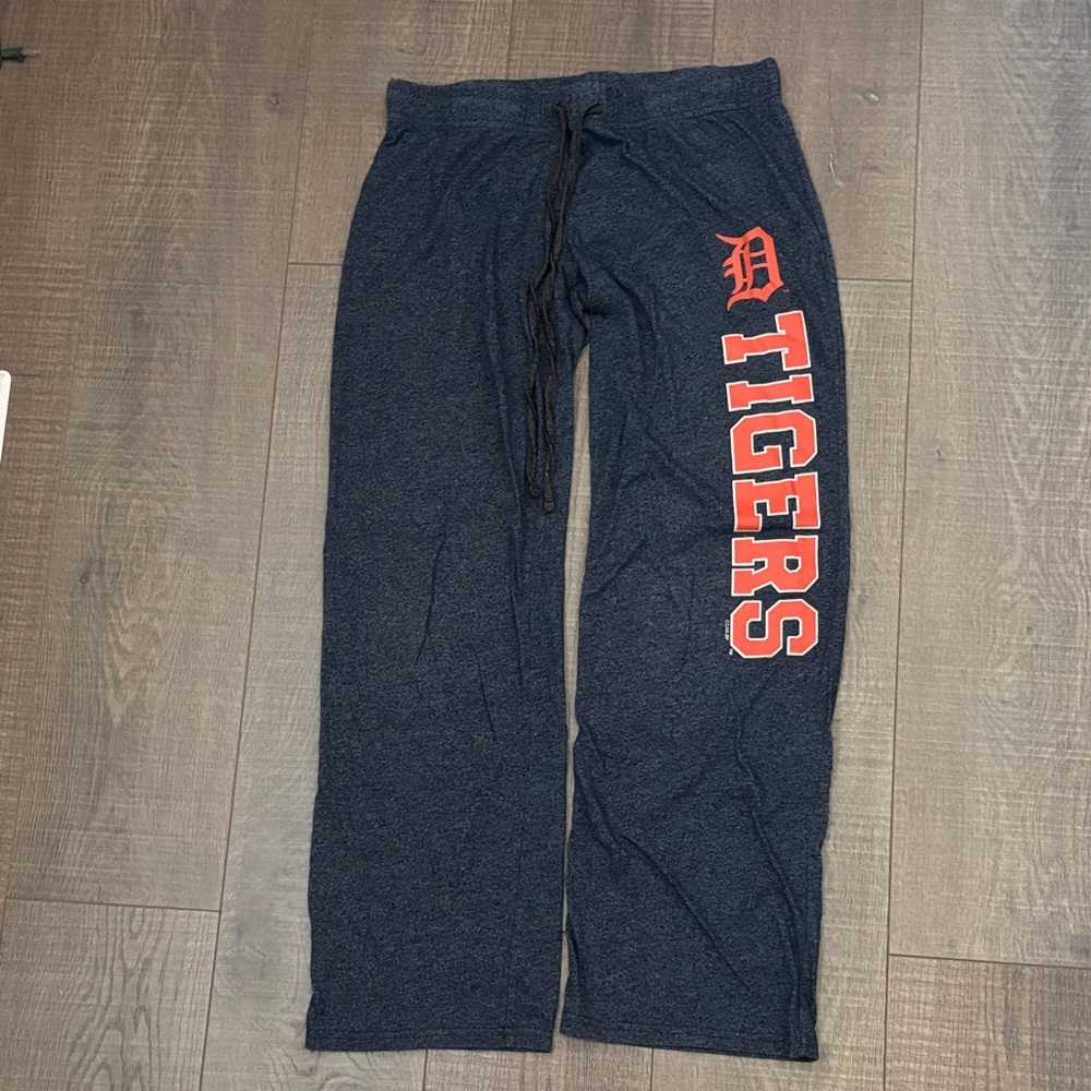 Navy Sweatpants with orange TIGERS Graphic
